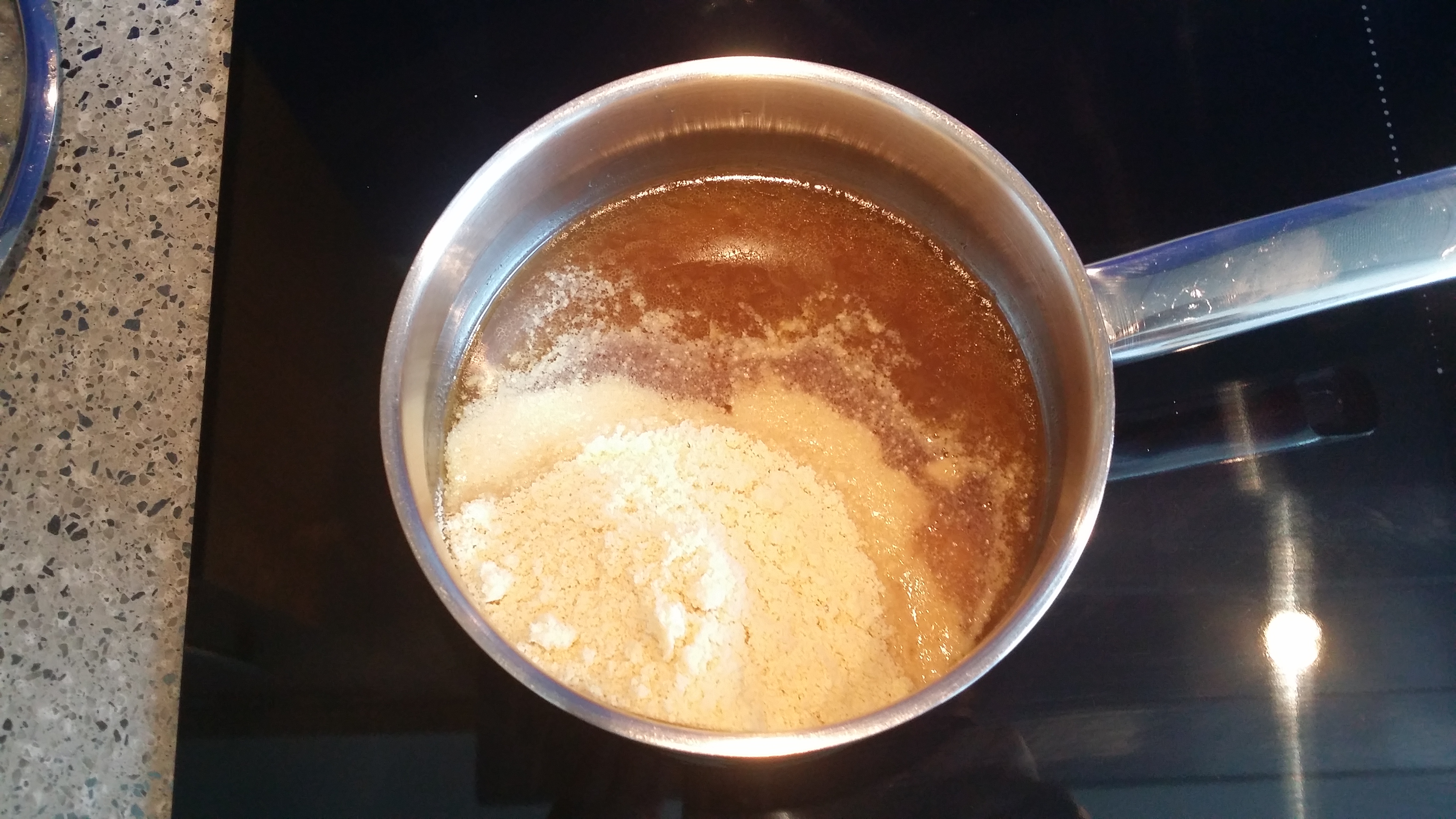 Almond milk with stock